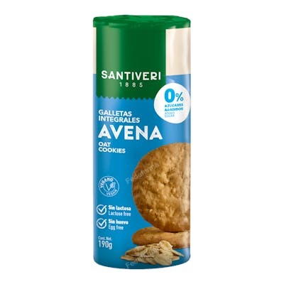 SANTIVERI Galettes complètes avoine sans sucres ajoutés 190 g SANTIVERI Galettes complètes avoine sans sucres ajoutés 190 g