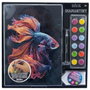 Nice Crystal Art Diamantiny Level Up Surtido 8 - Fondo Marino - Réalisez des mosaïques avec des gemmes colorées en 3D 32x32x2,4 cm - Modèles assortis