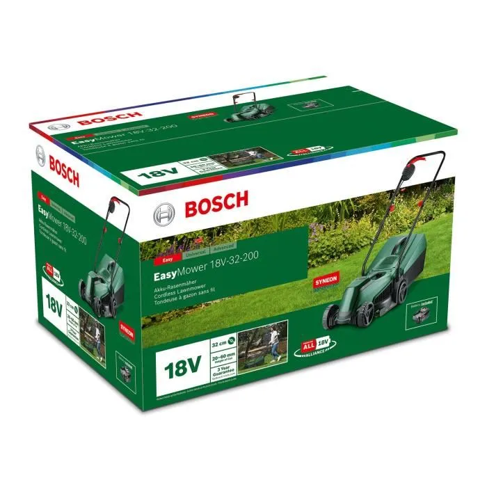 Bosch Tondeuse à gazon EasyMower 18 BOS4059952613802 avec batterie 4 Ah 18 V largeur de coupe 32 cm Bosch Tondeuse à gazon EasyMower 18 BOS4059952613802 avec batterie 4 Ah 18 V largeur de coupe 32 cm