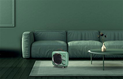 Ariete 808/04 Radiateur soufflant vintage vert - Chauffage d'appoint et ventilateur froid avec thermostat réglable