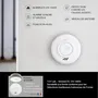 Kyf Détecteur de fumée WiFi avec pile 10 ans scellée et certification CE