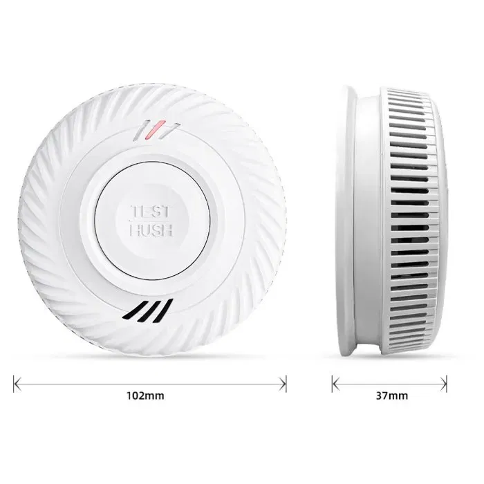 Kyf Détecteur de fumée WiFi avec pile 10 ans scellée et certification CE