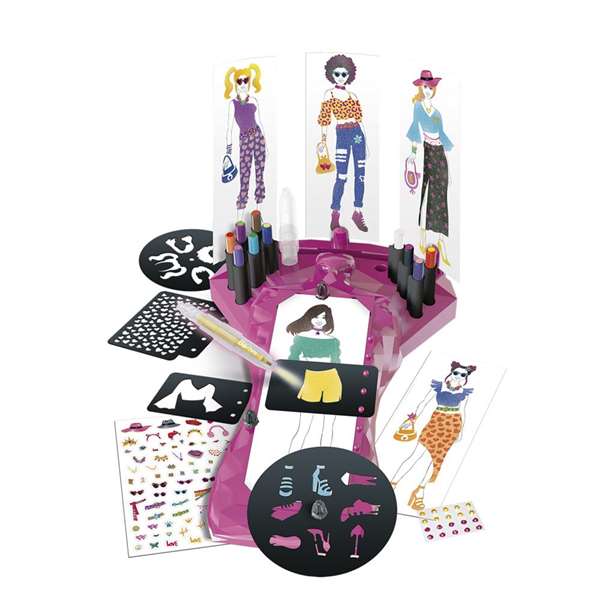 Toy Partner Blopens Estudio de Moda – Aérographe, Plus de 1000 Combinaisons, Âge 7 à 99 Ans, Kit de Loisir Créatif 38x24x4 cm