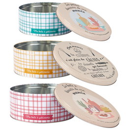 Lily Cook Jeu de 3 boîtes en métal PLEIN SOLEIL