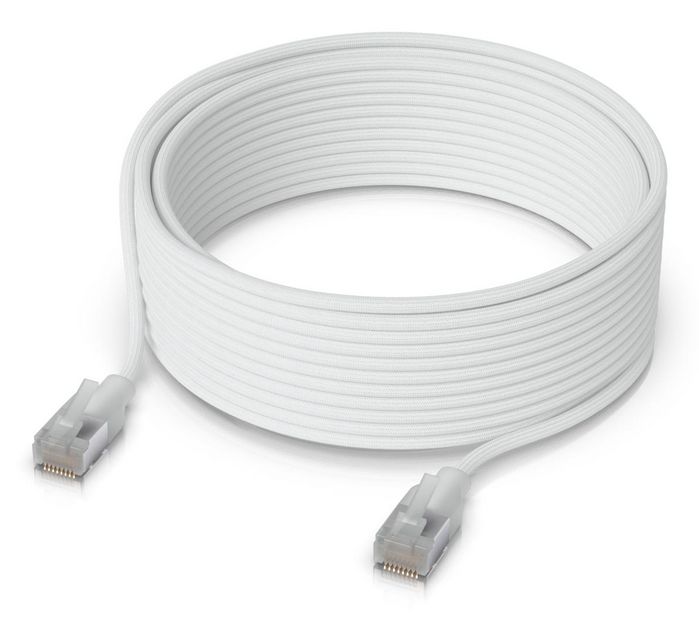 Ubiquiti Câble de patch Cat 6A RJ45/RJ45 12 m blanc/translucide Ubiquiti Câble de patch Cat 6A RJ45/RJ45 12 m blanc/translucide