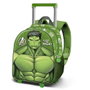 Karactermania Sac à dos 3D avec roulettes Hulk Rage Vert