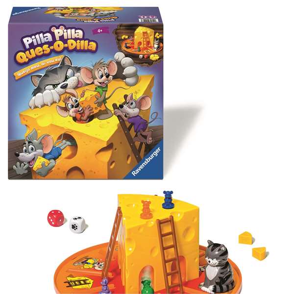 Ravensburger Jeu Pilla Pilla Ques-O-Dilla Course de souris pour le fromage dès 4 ans Ravensburger Jeu Pilla Pilla Ques-O-Dilla Course de souris pour le fromage dès 4 ans