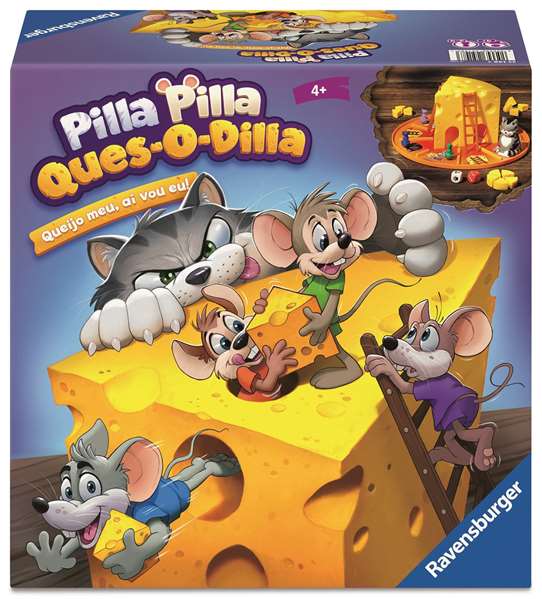 Ravensburger Jeu Pilla Pilla Ques-O-Dilla Course de souris pour le fromage dès 4 ans Ravensburger Jeu Pilla Pilla Ques-O-Dilla Course de souris pour le fromage dès 4 ans