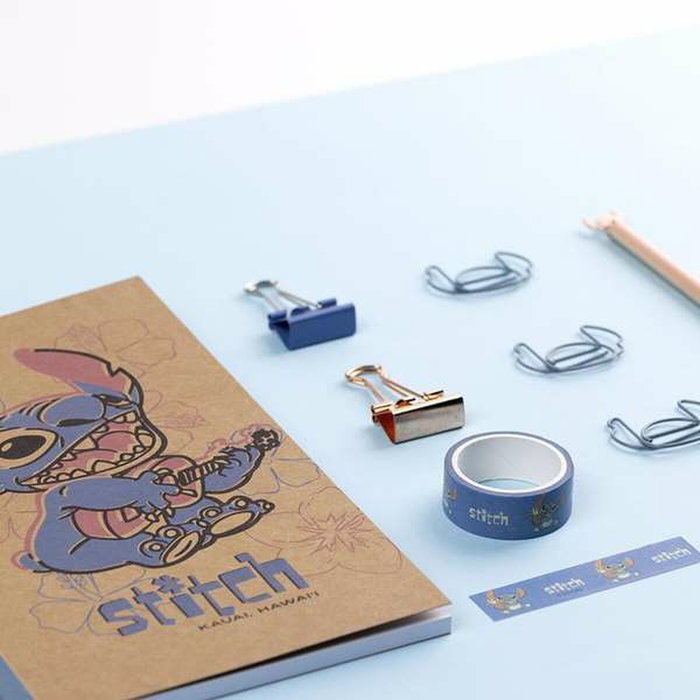 Ensemble de Papeterie Stitch Bleu 10 Pièces (6 Pièces)