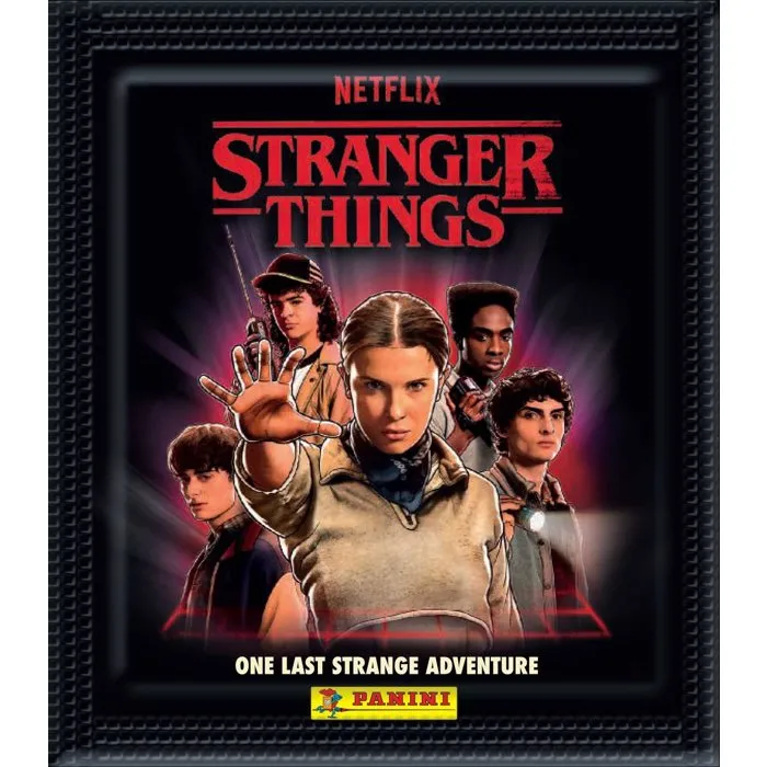 Panini - Stranger Things 5 - Boîte de 36 pochettes - 180 stickers à collectionner dont stickers brillants et phosphorescents - Album et poster