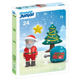 PLAYMOBIL Calendrier de l'Avent Noël Neige Junior - Figurines à Découvrir - Référence 70297