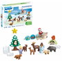 PLAYMOBIL Calendrier de l'Avent Noël Neige Junior - Figurines à Découvrir - Référence 70297