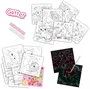 SES CREATIVE Cahier d'activités effaçable 3 en 1 - Coloriage à paillettes pour enfants - Rose