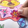 SES CREATIVE Cahier d'activités effaçable 3 en 1 - Coloriage à paillettes pour enfants - Rose