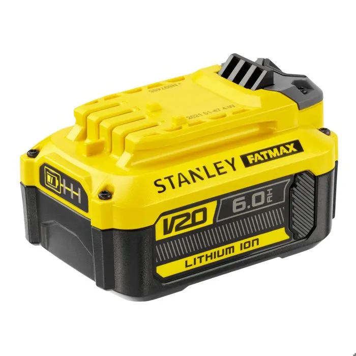 Stanley Fatmax Batterie SFMCB206-XJ 18V 6Ah pour outils sans fil de la gamme V20