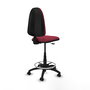Tabouret Aýna taburete Contact permament de base Tissu Bordeaux Structure polyamide noire Sans accoudoirs Sans appui-tête Roulettes pour moquette