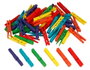 Innspiro Lot de 60 pinces en bois multicolores 72x10mm