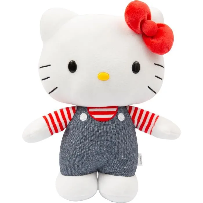 GPTOYS Peluche Hello Kitty HKT133 Bleu Denim 30 cm - Pour Enfants à Partir de 3 Ans