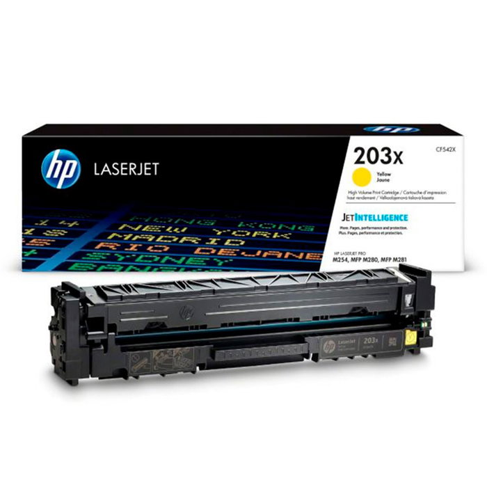 HP Toner Original LaserJet 203X Jaune CF542X Haute Capacité pour Imprimante HP LaserJet Pro HP Toner Original LaserJet 203X Jaune CF542X Haute Capacité pour Imprimante HP LaserJet Pro