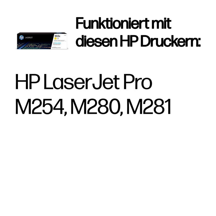 HP Cartouche de toner 203X CF542X Jaune XL grande capacité