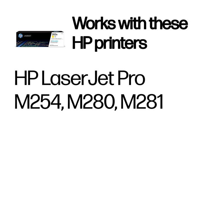 HP Toner 203X CF542X Jaune XL Grande Capacité