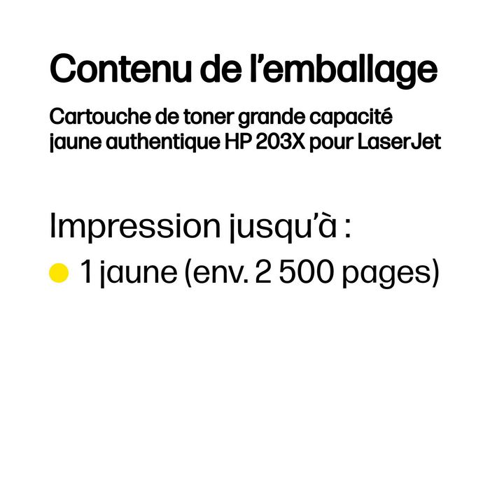 HP Toner 203X CF542X Jaune XL Grande Capacité