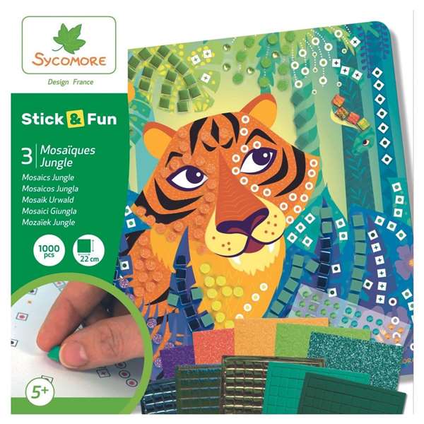 Darpeje Mosaico jungla - Jeu de mosaïques avec motif jungle pour enfants à partir de 36 mois - Multilingue (français, anglais, néerlandais, espagnol, italien, allemand) Darpeje Mosaico jungla - Jeu de mosaïques avec motif jungle pour enfants à partir de 36 mois - Multilingue (français, anglais, néerlandais, espagnol, italien, allemand)
