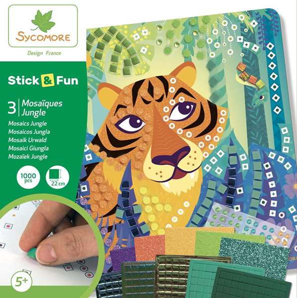 Darpeje Mosaico jungla - Jeu de mosaïques avec motif jungle pour enfants à partir de 36 mois - Multilingue (français, anglais, néerlandais, espagnol, italien, allemand) Darpeje Mosaico jungla - Jeu de mosaïques avec motif jungle pour enfants à partir de 36 mois - Multilingue (français, anglais, néerlandais, espagnol, italien, allemand)