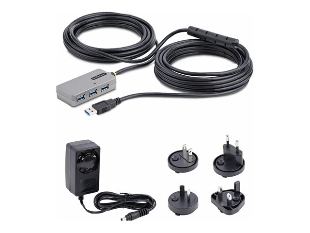Startech Hub USB U01043-USB-EXTENDER Noir Argenté