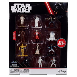 JADA TOYS Set de 12 figurines Star Wars Metalfigs 4cm