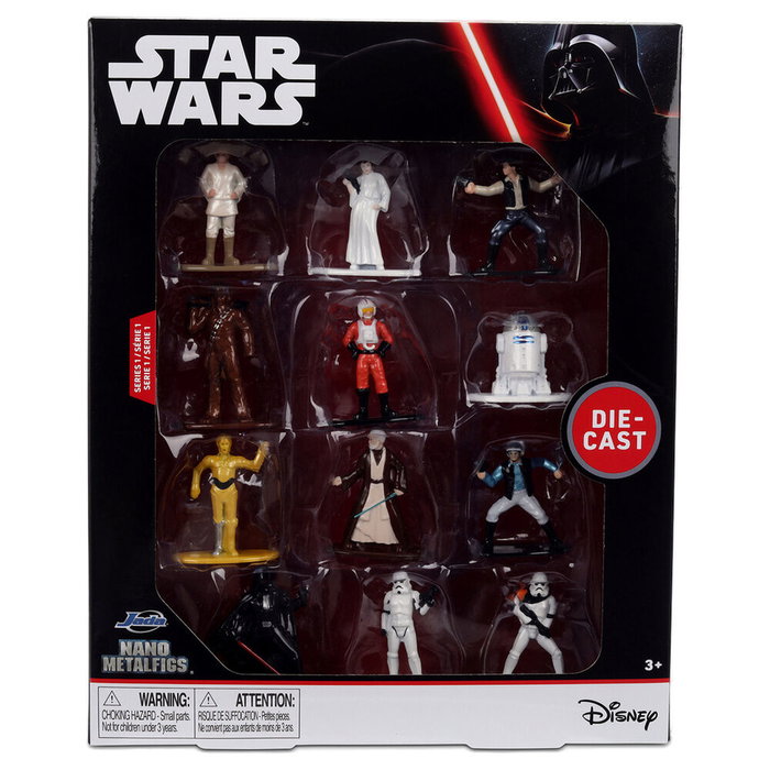 JADA TOYS - Blister de 12 figurines Metalfigs Star Wars - 4 cm - Collection de figurines métalliques JADA TOYS - Blister de 12 figurines Metalfigs Star Wars - 4 cm - Collection de figurines métalliques