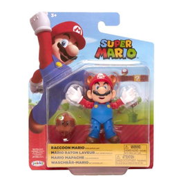 Jakks Pacific Figurines Super Mario 10 cm - Série de 5 modèles assortis en PVC (Bone Planta Piranha, Raccoon Mario, Red Koopa, Shy Guy, Cat Peach)