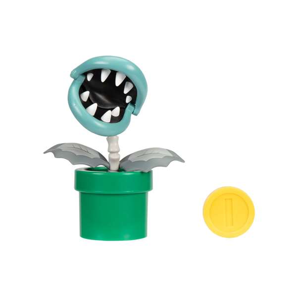 Jakks Pacific Figurines Super Mario 10 cm - Série de 5 modèles assortis en PVC (Bone Planta Piranha, Raccoon Mario, Red Koopa, Shy Guy, Cat Peach)