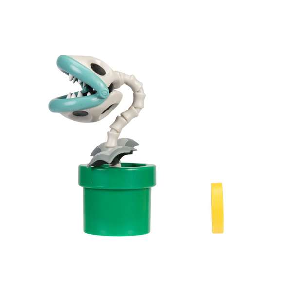 Jakks Pacific Figurines Super Mario 10 cm - Série de 5 modèles assortis en PVC (Bone Planta Piranha, Raccoon Mario, Red Koopa, Shy Guy, Cat Peach)