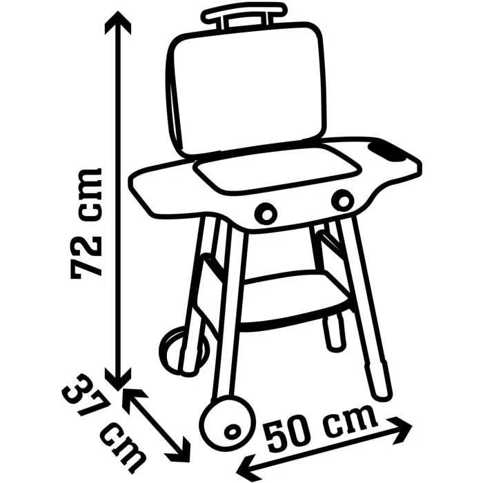 Smoby - Barbecue Grill et Plancha Enfant sur Pieds avec 18 Accessoires - Jeu d'imitation pour Filles et Garçons à partir de 3 ans - Fabrication Française