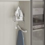 Emuca Porte-fer et planche à repasser Chromé