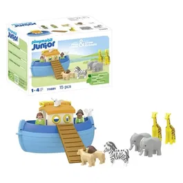 Playmobil 71681 Arche de Noé transportable avec bateau flottant et animaux, 15 pièces, Jouet pour enfants dès 1 an