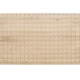 GINER Y COLOMER Tête de lit en bois de manguier massif avec motif géométrique en relief, design contemporain, finition naturelle, 165 cm