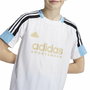 T shirt à manches courtes Enfant Adidas Nations Blanc