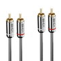 Lindy Câble Audio Cromo Line 2x RCA, 2m, Anthracite
