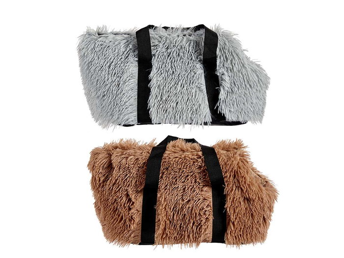 Mascow Transportin pour Chien Souple en Polyester 25 x 23 x 45 cm Gris et Marron (Set de 6)