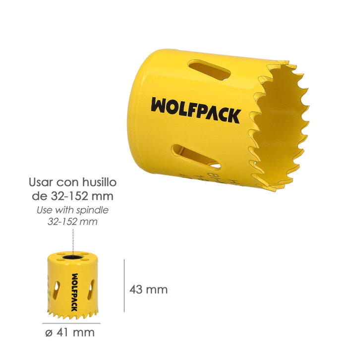 WOLFPACK LINEA PROFESIONAL Scie cloche bimétal Target Ø 41 mm WOLFPACK LINEA PROFESIONAL Scie cloche bimétal Target Ø 41 mm