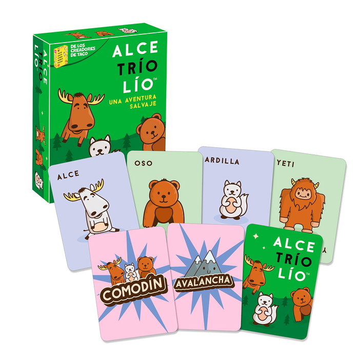 Lúdilo Alce, Trío Lío - Jeu de cartes rapide en famille, à partir de 7 ans - Voyage dans les montagnes