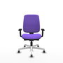 PIQUERAS Y CRESPO Chaise Alares Synchrone/Traslack Tissu Violet Structure Polyamide Blanc