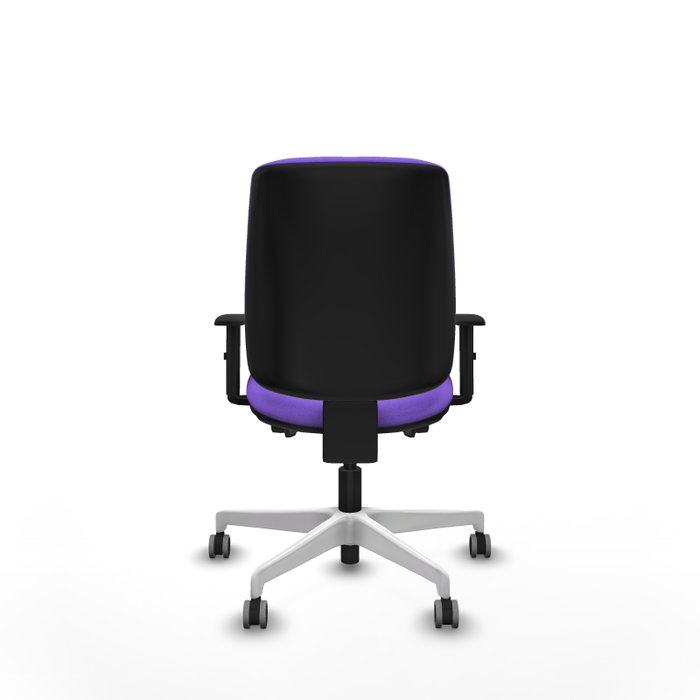PIQUERAS Y CRESPO Chaise Alares Synchrone/Traslack Tissu Violet Structure Polyamide Blanc