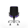 PIQUERAS Y CRESPO Chaise Alares Synchrone/Traslack Tissu Violet Structure Polyamide Blanc