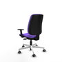 PIQUERAS Y CRESPO Chaise Alares Synchrone/Traslack Tissu Violet Structure Polyamide Blanc
