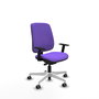 PIQUERAS Y CRESPO Chaise Alares Synchrone/Traslack Tissu Violet Structure Polyamide Blanc