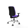 PIQUERAS Y CRESPO Chaise Alares Synchrone/Traslack Tissu Violet Structure Polyamide Blanc