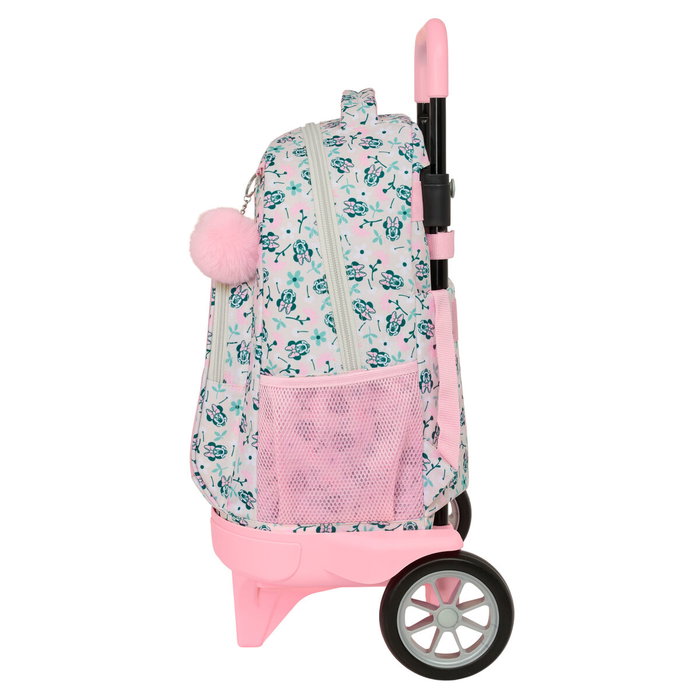 Cartable à roulettes Minnie Mouse Minty Rose 33 x 45 x 22 cm